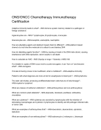 ONS/ONCC Chemotherapy Immunotherapy Certification - DocMerit