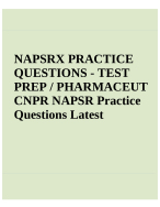 NAPSRX PRACTICE  QUESTIONS - TEST  PREP / PHARMACEUT  CNPR NAPSR Practice  Questions Latest