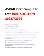 ASVAB Picat computer test 100% SOLUTION 2023//2024 - DocMerit