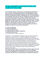 NR 509 ABDOMEN EXAM QUESTIONS WITH  COMPLETE SOLUTION