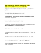 GIA Diamonds and Diamond Grading Final Exam  #2|Questions With Correct Answers|Verified