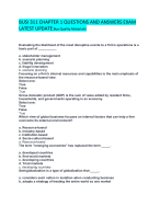 BUSI 311 CHAPTER 1 QUESTIONS AND ANSWERS EXAM LATEST UPDATE.Buy Quality Materials!