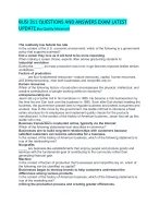 BUSI 311 QUESTIONS AND ANSWERS EXAM LATEST UPDATE.Buy Quality Materials!
