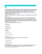 PSYC 101 EXAM QUESTIONS AND ANSWERS LATEST UPDATE GRADED A+