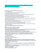 THEO 104 EXAM QUESTIONS AND ANSWERS LATEST  UPDATE.