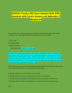 NURS101 Practice HESI Exam Updated 2024-2025/ Questions with Correct Answers and Rationales