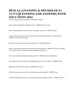 HESI A2 (ANATOMY & PHYSIOLOGY)  V1/V2 QUESTIONS AND ANSWERS WITH  SOLUTIONS 2024