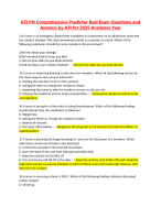 ATI PN Comprehensive Predictor Real Exam 180 Questions and Answers by ATI for 2025 Academic Year