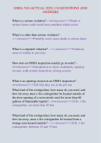 OSHA 510 (ACTUAL 2025) 110 QUESTIONS AND  ANSWERS