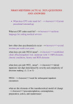 NR601 MIDTERM (ACTUAL 2025/2026) QUESTIONS  AND ANSWERS