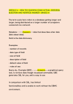 MODULE 4 - MBA 703 (SADHYA) EXAM ACTUAL 2025/2026 QUESTION AND VERIFIED ANSWER GRADE A+ .