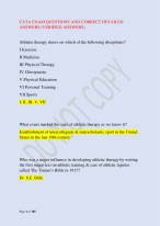 CATA EXAM QUESTIONS AND CORRECT DETAILED  ANSWERS (VERIFIED ANSWERS)
