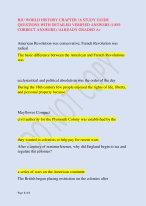 BJU WORLD HISTORY CHAPTER 16 STUDY GUIDE QUESTIONS WITH DETAILED VERIFIED ANSWERS (100%  CORRECT AN