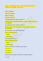 WJEC AS CHEMISTRY UNIT 1 EXAM | QUESTIONS WITH  CORRECT ANSWERS | 100% PASS