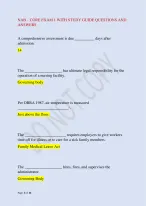 NAB – CORE EXAM 1 WITH STUDY GUIDE QUESTIONS AND  ANSWERS