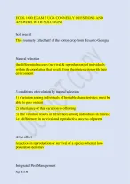 ECOL 1000 EXAM 2 UGA CONNELLY QUESTIONS AND  ANSWERS WITH SOLUTIONS