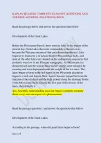 KAPLAN READING COMPLETE EXAM SET QUESTIONS AND  VERIFIED ANSWERS (SOLUTIONS).DOCX