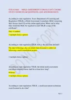 TEXAS MAC - MOLD ASSESSMENT CONSULTANT COURSE  STUDY GUIDE EXAM QUESTIONS AND ANSWERS.DOCX