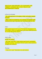 ISQS EXAM 3 BEN MITCHELL TTU QUESTIONS AND CORRECT ANSWERS THE LATEST UPDATE AND  RECOMMENDED VERS