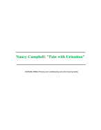 Nancy Campbell Pain with Urination-Latest 2024-2025
