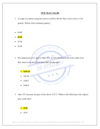 ATI TEAS VERSION 7 ACTUAL MATH EXAM QUESTIONS AND ANSWERS 2024-2025