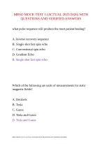 MRSO MOCK TEST 1 (ACTUAL 2025-2026) WITH QUESTIONS AND VERIFIED ANSWERS