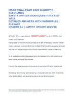MRSO FINAL EXAM 2025 MAGNETIC RESONANCE SAFETY OFFICER EXAM QUESTIONS AND WELL DETAILED ANSWERS