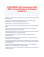CCDS IBHRE 2023 Actual Exam With 100% Correct Questions & Answers Graded A+