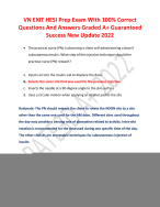 VN EXIT HESI Prep Exam With 100% Correct Questions And Answers Graded A+