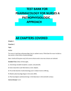TEST BANK FOR  PHARMACOLOGY