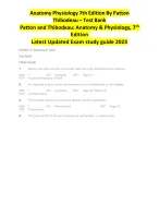 ANATOMY & PHYSIOLOGY 10TH EDITION VERIFIED QUESTIONS AND ANSWERS