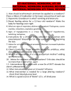ATI-MATERNAL NEWBORN, ATI RN MATERNAL NEWBORN NURSING REVIEW, MATERNAL/NEWBORN ATI FINAL