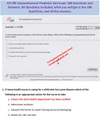 ATI RN Comprehensive Predictor Exit Exam 2023/2026 with NGN 180 Screenshot Questions and Answers