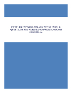 UT TYLER FNP NURS 5350 ADV PATHO EXAM 1 / QUESTIONS AND VERIFIED ANSWERS / 2023/2024 GRADED A+