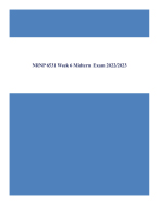 NRNP 6531 Final Exam Compilation For 2022/2023