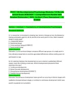 PSYC 140 Developmental Psychology Modules 1-8 Bundle Actual Exam 2026/2027 – Comprehensive Review w