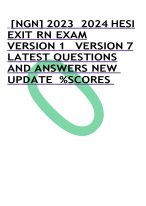NGN 2023-2024 HESI EXIT RN EXAM VERSION 1-7 LATEST QUESTIONS AND ANSWERS NEW UPDATE