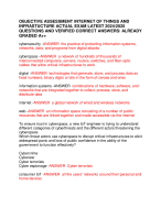 OBJECTIVE ASSESSMENT INTERNET OF THINGS AND INFRASTUCTURE ACTUAL EXAM LATEST 2024/2025