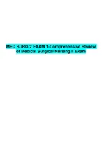 MED SURG 2 EXAM 1-Comprehensive Review of Medical Surgical Nursing II ...