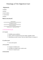 Histology of the digestive tube