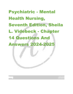 Psychiatric - Mental  Health Nursing,  Seventh Edition, Sheila  L. Videbeck - Chapter  14 Questions
