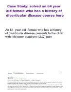Case Study: solved an 84 year old female who has a history of ...