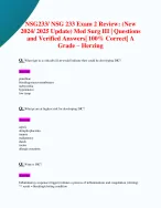 NSG233/ NSG 233 Exam 2 Review: (New 2024/ 2025 Update) Med Surg III ...