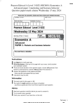 Pearson Edexcel A Level 3 GCE (9EC0/01) Economics A Advanced paper 1 Qp ...