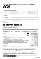 AQA GCSE 8525/2 OMPUTER SCIENCE PAPER 2 COMPUTING CONCEPTS+ MARK SCHEME ...