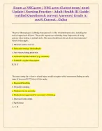 Exam 4: NSG4100 / NSG 4100 (Latest 2025/ 2026 Update) Nursing Practice ...