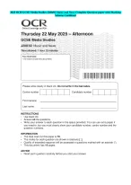 2025 OCR GCSE Media Studies J200/02 Music and News Complete Question paper with Marking Scheme
