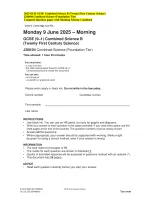 2025 OCR GCSE Combined Science B(Foundation Tier) J260/04 Question paper with Marking Scheme