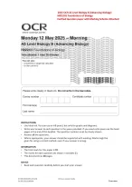 2025 OCR AS Level Biology B (Advancing Biology) H022/01 Foundations of biology Verified QP+MS