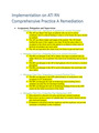 Implementation on ATI Comprehensive practice A Remediation (New)